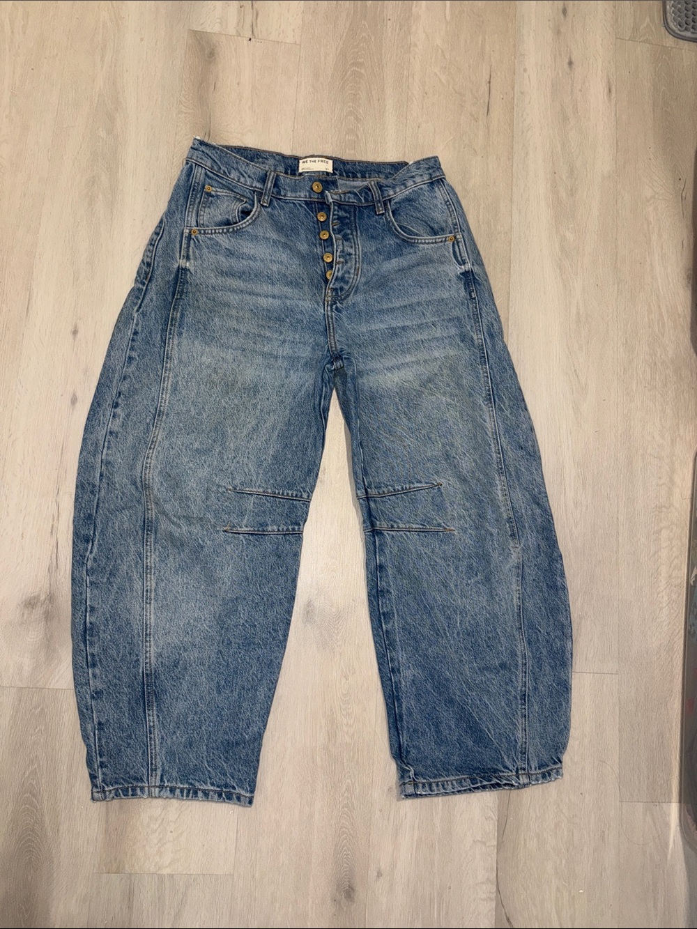 Free People Barrel Jeans